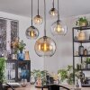 Koyoto Pendellampa, kullampa, Pendelbelysning Amber, Klart, Rökfärger, 5-ljuskällor