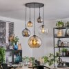 Koyoto Pendellampa, kullampa, Pendelbelysning Amber, Krom, Klart, Rökfärger, 5-ljuskällor