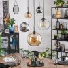 Koyoto Pendellampa, kullampa, Pendelbelysning Amber, Krom, Klart, Rökfärger, 5-ljuskällor
