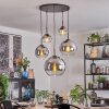 Koyoto Pendellampa, kullampa, Pendelbelysning Krom, Klart, Rökfärger, 5-ljuskällor