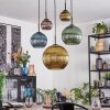Koyoto Pendellampa, kullampa, Pendelbelysning Blå, Guld, Grön, Kopparfärg, 5-ljuskällor