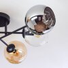 Koyoto Taklampa, kullampa 59 cm Amber, Krom, Klart, Rökfärger, 6-ljuskällor