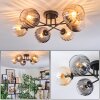 Koyoto Taklampa, kullampa 59 cm Amber, Klart, Rökfärger, 6-ljuskällor