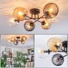 Koyoto Taklampa, kullampa 59 cm Amber, Klart, Rökfärger, 6-ljuskällor