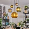 Koyoto Pendellampa, kullampa, Pendelbelysning Guld, Svart, 5-ljuskällor