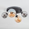 Chehalis Taklampa, kullampa Amber, Rökfärger, 4-ljuskällor