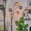 Koyoto kullampa, Golvlampa Amber, Krom, Rökfärger, 5-ljuskällor