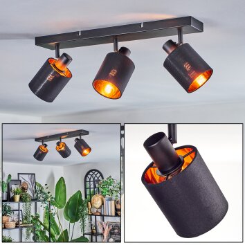 Fallhagen Taklampa, Takstrålkastare Svart, 3-ljuskällor