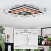 Meron Taklampa LED träoptik, Svart, 1-ljuskällor