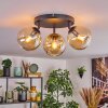 Koyoto Taklampa, kullampa Amber, 3-ljuskällor