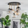 Koyoto Taklampa, kullampa Mässing, Svart, 5-ljuskällor
