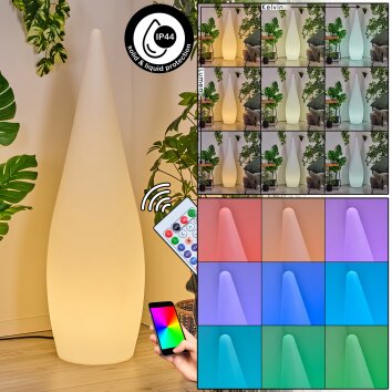 Dalon Golvlampa utomhus, Golvlampa LED Vit, 1-ljuskällor, Fjärrkontroll