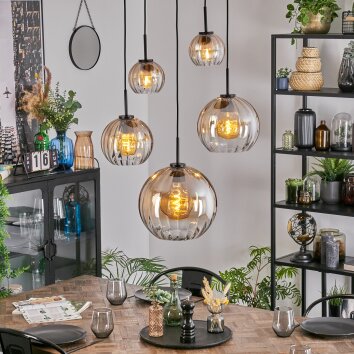 Koyoto Pendellampa, kullampa, Pendelbelysning Amber, Klart, 5-ljuskällor