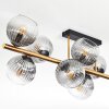 Koyoto Taklampa, kullampa Guld, Svart, 10-ljuskällor