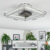 Danor Taklampa LED Nickel matt, 1-ljuskällor