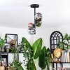 Chehalis Taklampa, kullampa 27 cm Blå, Krom, Grön, Klart, Kopparfärg, Rökfärger, 4-ljuskällor