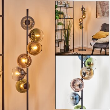 Koyoto kullampa, Golvlampa Blå, Guld, Grön, Klart, Kopparfärg, 6-ljuskällor