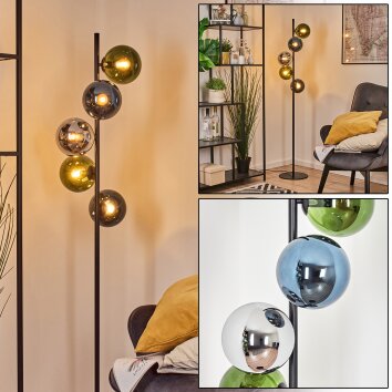Gastor kullampa, Golvlampa 33 cm Blå, Krom, Grön, Rökfärger, 5-ljuskällor