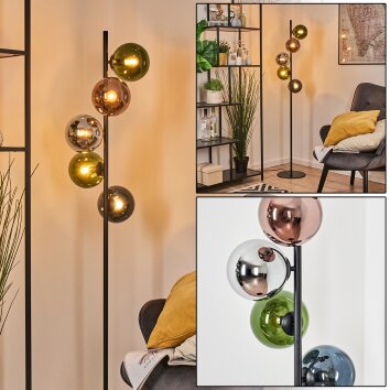 Gastor kullampa, Golvlampa 33 cm Blå, Krom, Grön, Kopparfärg, Rökfärger, 5-ljuskällor