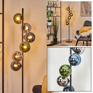 Gastor kullampa, Golvlampa 34 cm Blå, Krom, Grön, Rökfärger, 6-ljuskällor