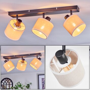 Bassagoda Taklampa, Takstrålkastare Svart, 3-ljuskällor