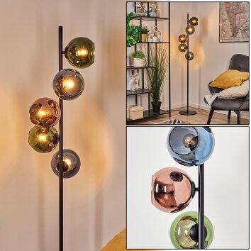 Koyoto kullampa, Golvlampa 31 cm Blå, Grön, Kopparfärg, 5-ljuskällor