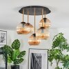 Koyoto Taklampa, kullampa 45 cm Mässing, Svart, 5-ljuskällor