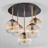 Koyoto Taklampa, kullampa Mässing, Svart, 5-ljuskällor