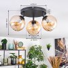 Koyoto Taklampa, kullampa Amber, 3-ljuskällor