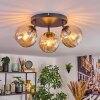 Koyoto Taklampa, kullampa Amber, 3-ljuskällor