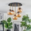 Koyoto Taklampa, kullampa 45 cm Mässing, Svart, 5-ljuskällor