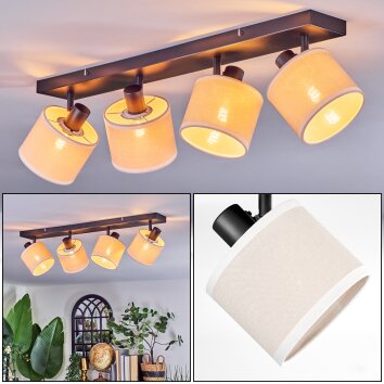 Bassagoda Taklampa, Takstrålkastare Svart, 4-ljuskällor