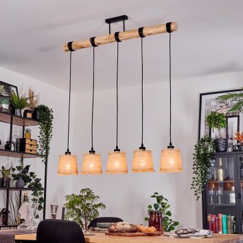 Lindberg Pendellampa, Pendelbelysning Naturfärger, Svart, 5-ljuskällor