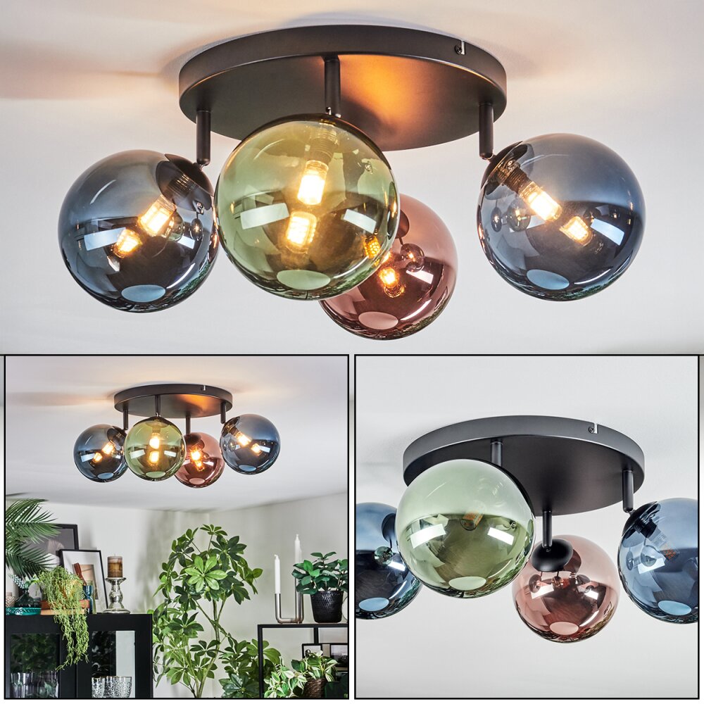 Chehalis Taklampa, kullampa Blå, Grön, Kopparfärg, 4-ljuskällor main product photo