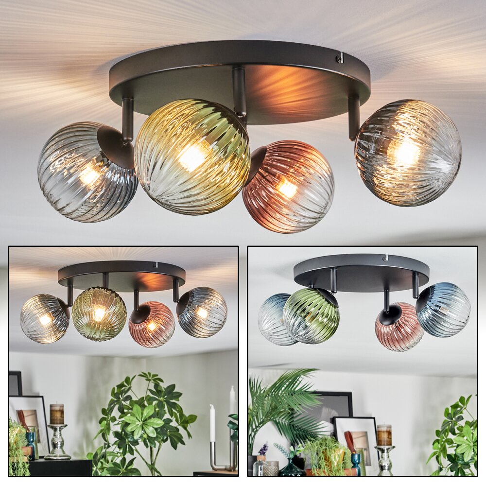 Chehalis Taklampa, kullampa Blå, Grön, Klart, Kopparfärg, 4-ljuskällor main product photo