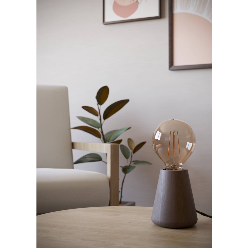 Eglo ASBY Bordslampa Mörkbrun, 1-ljuskällor main product photo