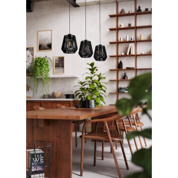 Eglo PERSLEY Pendellampa Svart, 3-ljuskällor