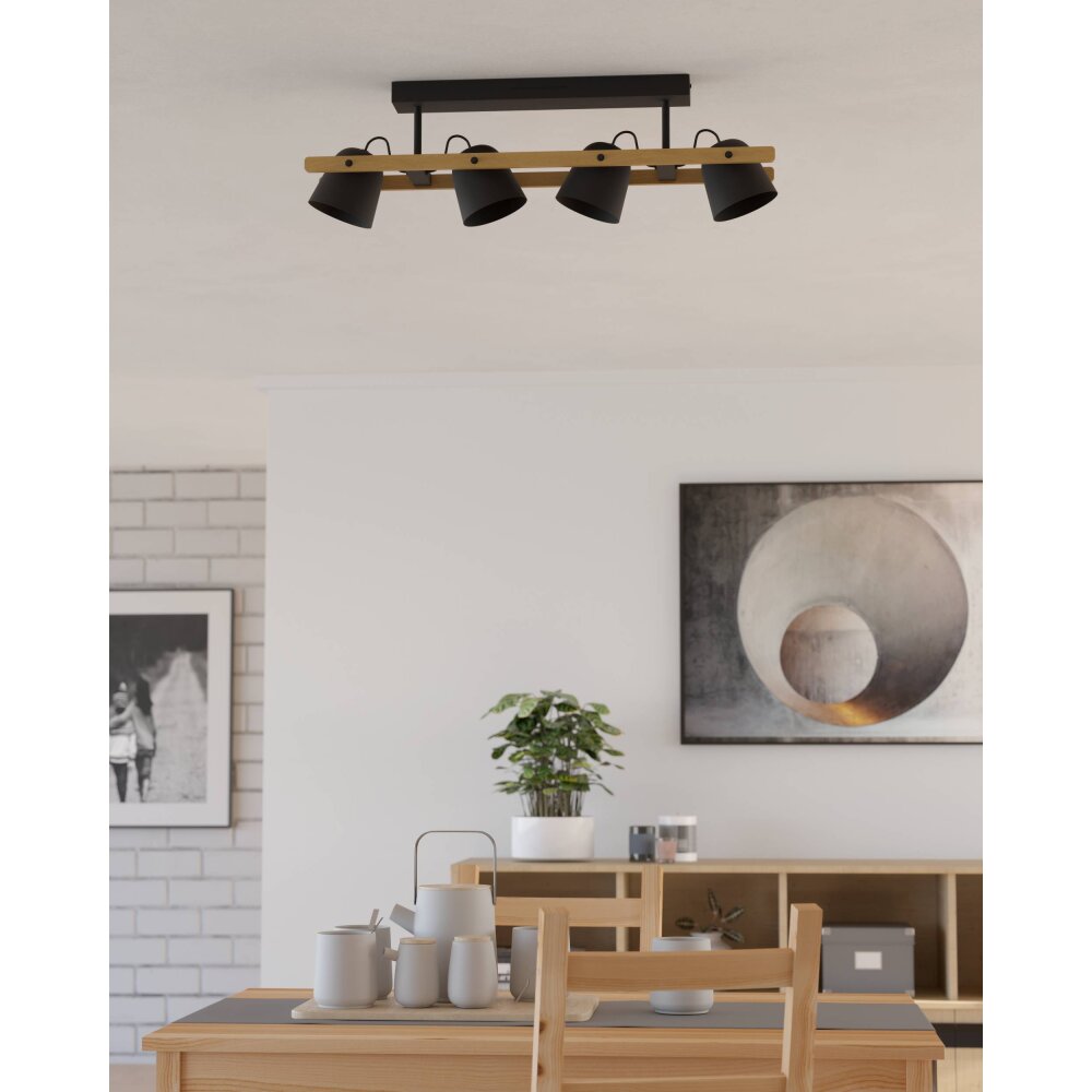 Eglo HORNWOOD-Z Taklampa, Vägglampa LED Brun, Svart, 4-ljuskällor, Färgväxlare main product photo