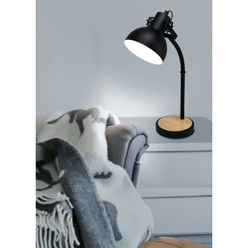 Eglo LUBENHAM Bordslampa Brun, Svart, 1-ljuskällor Eglo LUBENHAM Bordslampa Brun, Svart, 1-ljuskällor