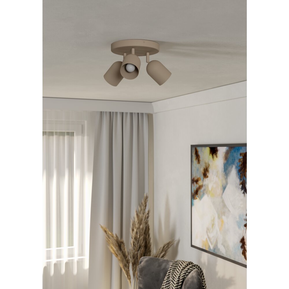 Eglo TILSTON Taklampa, Takstrålkastare Sandfärgad, 3-ljuskällor main product photo