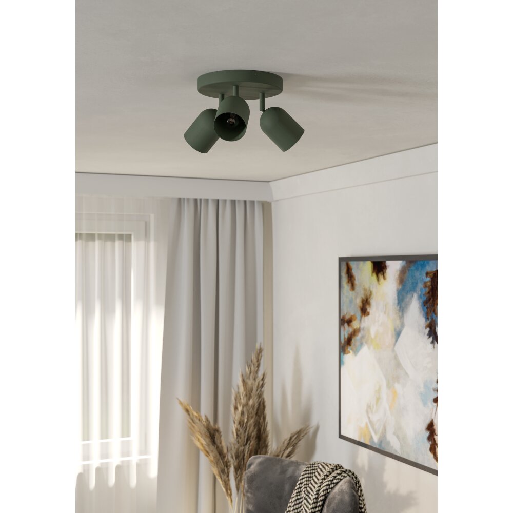 Eglo TILSTON Taklampa, Takstrålkastare Grön, 3-ljuskällor main product photo
