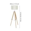 Eglo LANTADA Golvlampa Naturfärger, 1-ljuskällor