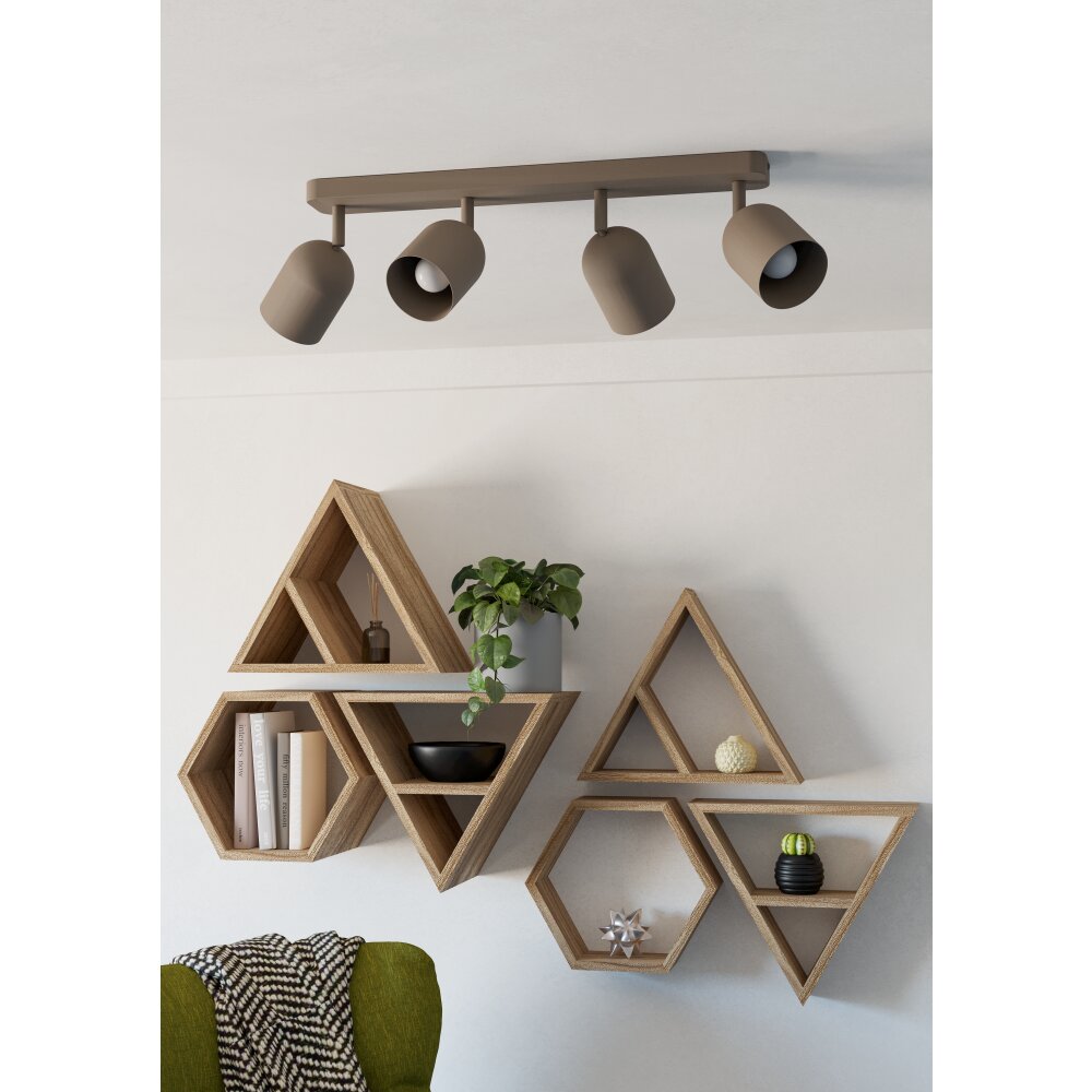 Eglo TILSTON Taklampa, Takstrålkastare Sandfärgad, 4-ljuskällor main product photo