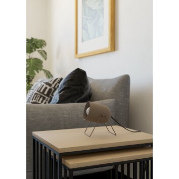 Eglo TILSTON Bordslampa Sandfärgad, 1-ljuskällor
