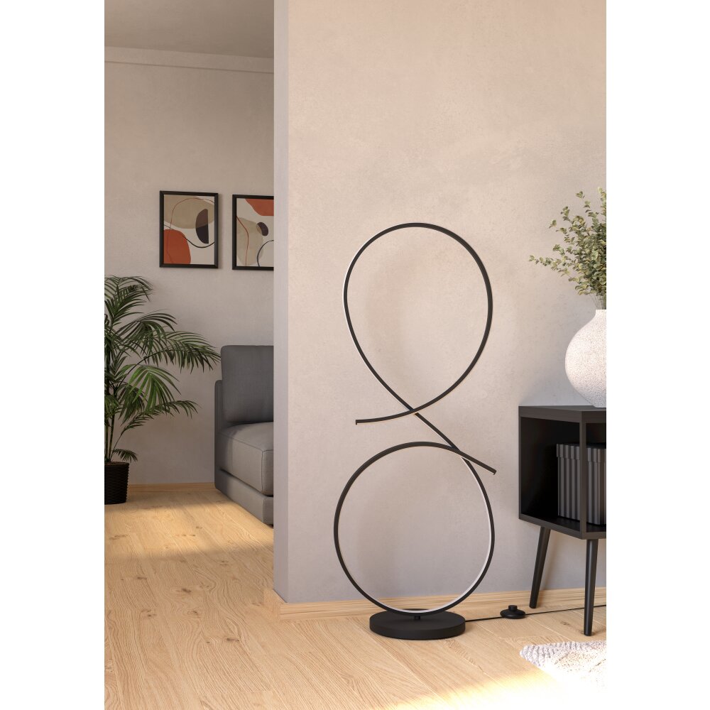 Eglo SERPINS Golvlampa LED Svart main product photo