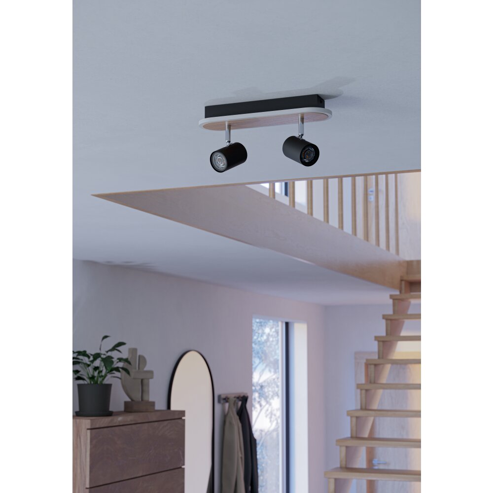 Eglo RIMBOCCHI Taklampa, Takstrålkastare LED Brun, Svart main product photo