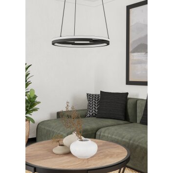 Eglo MEZZOMONTE Pendellampa LED Svart, Fjärrkontroll