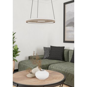 Eglo MEZZOMONTE Pendellampa LED Sandfärgad, Fjärrkontroll