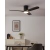 Eglo Bündiger Takfläkt med belysning LED Svart, Fjärrkontroll, Färgväxlare