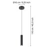 Eglo BALAMORTA-Z Pendellampa LED Svart, Färgväxlare